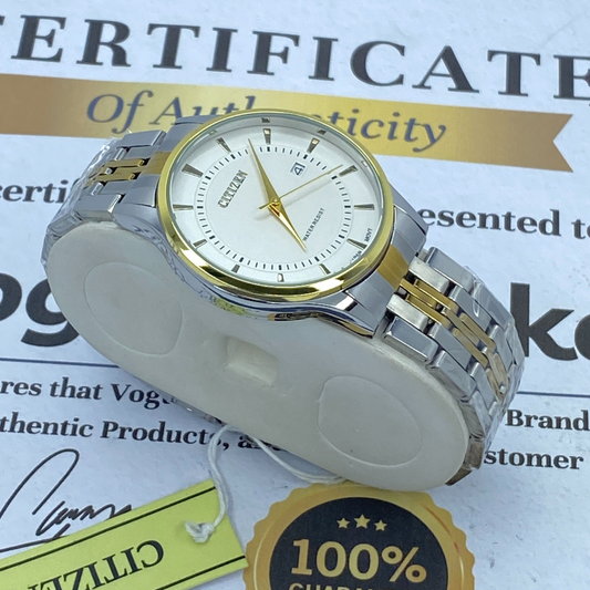 CITIZEN PAIR Analog Quartz Stainless Steel Chain Couple Watches with Date Display