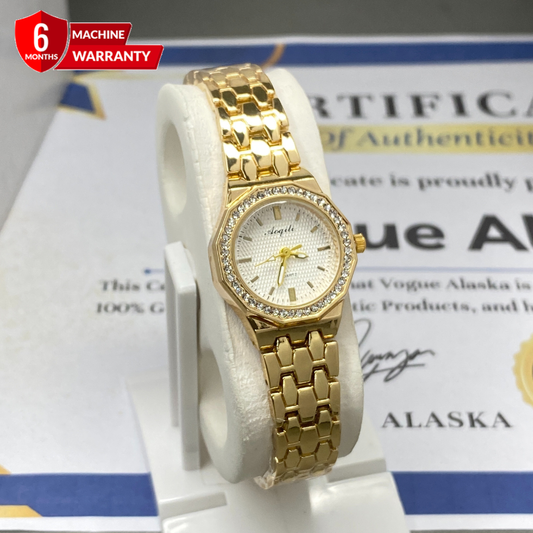 AOQILI Octagonal Dial Ladies Luxury Stainless Steel Watch - Perfect Gift For Her